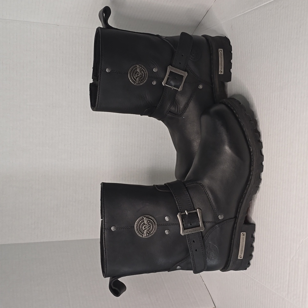 Size 10EEE Triple Wide Milwaukee Mens Motorcycle Boots Leather